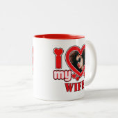 Ich Liebe meine Ehefrau Personalisiert Zweifarbige Tasse (VorderseiteRechts)