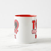 Ich Liebe meine Ehefrau Personalisiert Zweifarbige Tasse (Mittel)