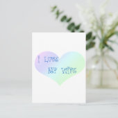 Ich Liebe meine Ehefrau Postkarte (Stehend Vorderseite)