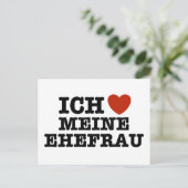 Ich Liebe Meine ehefrau Postkarte (Stehend Vorderseite)