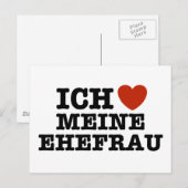 Ich Liebe Meine ehefrau Postkarte (Vorne/Hinten)