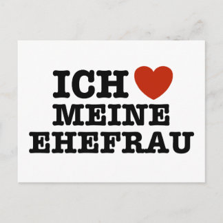 Ich Liebe Meine ehefrau Postkarte