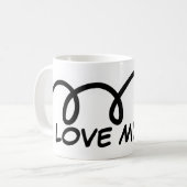Ich Liebe meine Ehefrau Valentinstag Tasse mit Her (Vorderseite Links)