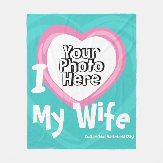 Ich Liebe meine Ehefrau verheiratetes Jubiläumspaa Fleecedecke (Vorderseite)