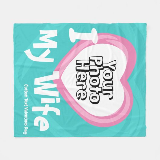 Ich Liebe meine Ehefrau verheiratetes Jubiläumspaa Fleecedecke (Vorderseite (Horizontal))