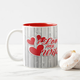 Ich Liebe meine Ehefrau Zweifarbige Tasse