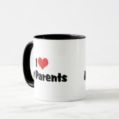 Ich Liebe meine Eltern Tasse (Vorderseite Links)