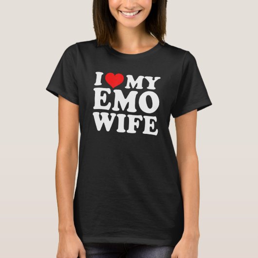 Ich Liebe meine Emo-Ehefrau T-Shirt (Vorderseite)