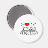 Ich Liebe meine Englischschschüler Magnet (Vorderseite/Rückseite)
