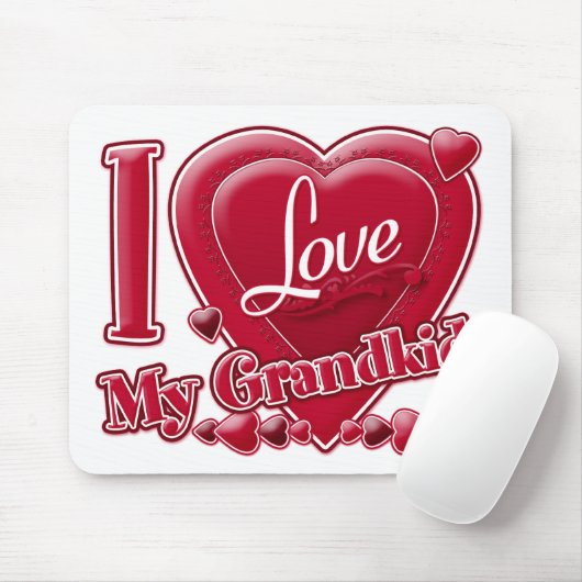 Ich Liebe meine Enkel rot - Herz Mousepad (Mit Mouse)
