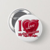 Ich Liebe meine Enkelin rot - Herz Button (Vorne & Hinten)