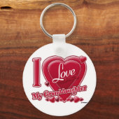Ich Liebe meine Enkelin rot - Herz Schlüsselanhänger (Vorderseite)