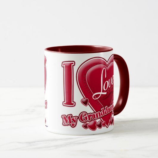 Ich Liebe meine Enkelin rot - Herz Tasse (VorderseiteRechts)