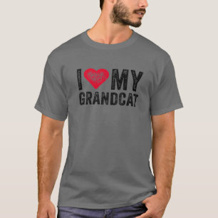Ich liebe meine Enkelkatze Rotes Herz Katzenliebha T-Shirt