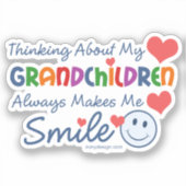 Ich Liebe meine Enkelkinder Einschnitt Aufkleber (Vorderseite)