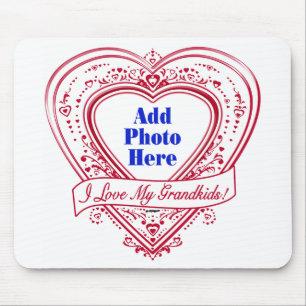 Ich Liebe meine Enkelkinder! Foto Red Hearts Mousepad