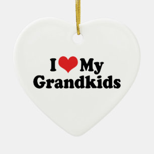 Ich Liebe meine Enkelkinder Keramik Ornament