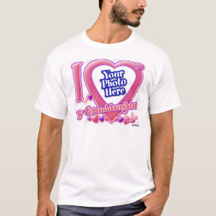 Ich Liebe meine Enkeltochter rosa/lila - Foto T-Shirt