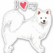 Ich Liebe meine Eskie Vinyl Sticker (Vorderseite)