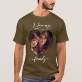 Ich Liebe meine Familie Custom Foto T-Shirt (Vorderseite)