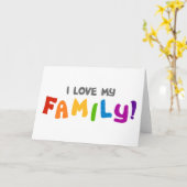 Ich Liebe meine Familie Karte (Gelbe Blume)