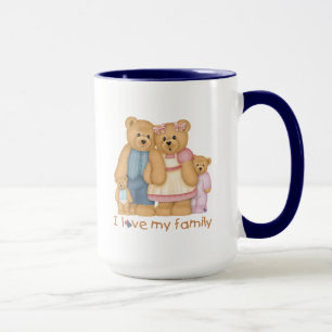 Ich Liebe meine Familie, Teddybären-Tasse Tasse
