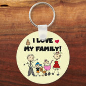 Ich Liebe meine Familiengeschenke Schlüsselanhänger (Vorderseite)