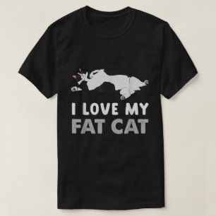 Ich Liebe meine Fettkatze Niedlich Chubby Kitty Lo T-Shirt