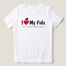 Ich liebe meine Fids Federkids Kanarienvogel Fink Tri-Blend Shirt