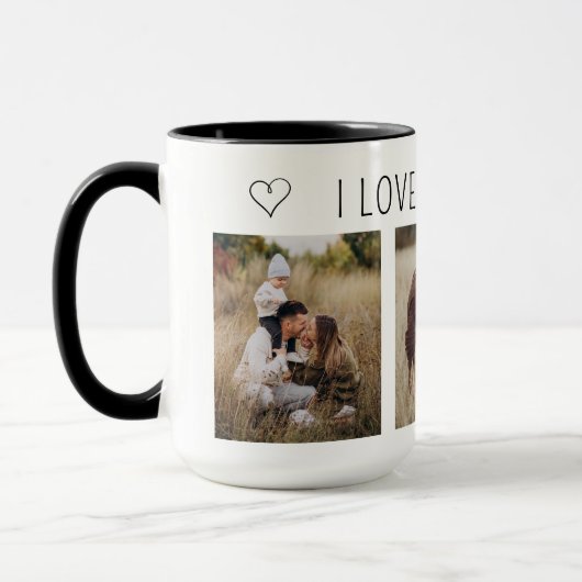 Ich Liebe meine FotoCollage Tasse (Links)