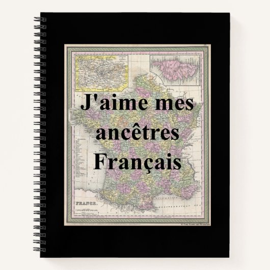 Ich Liebe meine französischen Vorfahren | Festplat Notizblock (Vorderseite)