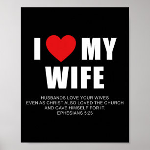 Ich liebe meine Frau – Christliche Männer Epheser Poster