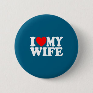 Ich liebe meine Frau Herz lustiger cooler Ehemann  Button