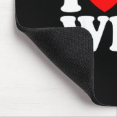 Ich liebe meine Frau Herz lustiger cooler Ehemann Mousepad (Ecke)