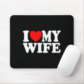Ich liebe meine Frau Herz lustiger cooler Ehemann Mousepad (Mit Mouse)