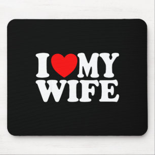 Ich liebe meine Frau Herz lustiger cooler Ehemann Mousepad