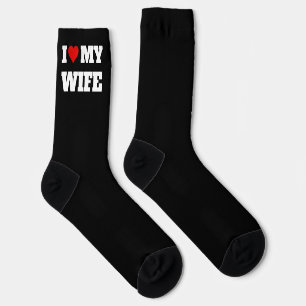 Ich liebe meine Frau lustige Hochzeitssocken Socken