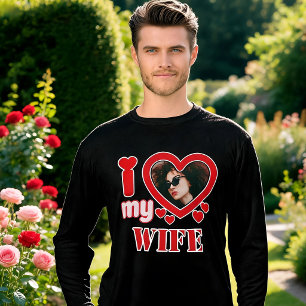 Ich liebe meine Frau Personalisiert Tri-Blend Shirt