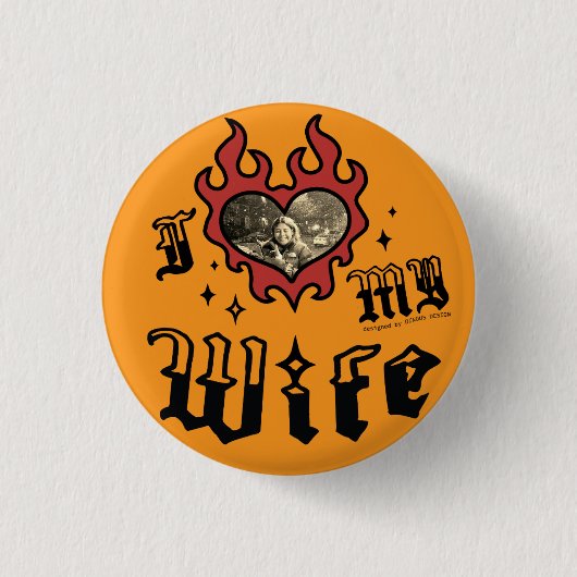 Ich liebe meine Frau - Rot - DingusDesign Button (Vorderseite)