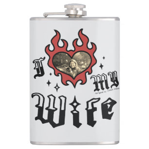 Ich liebe meine Frau - Rot - DingusDesign  Flachmann