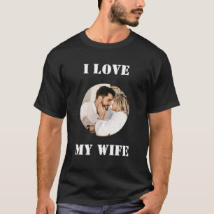 Ich liebe meine Frau Runde benutzerdefinierte pers T-Shirt