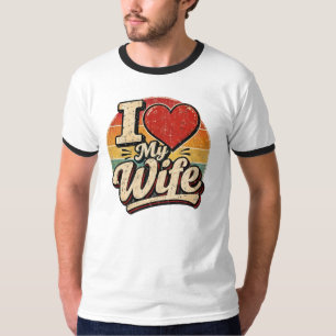 Ich liebe meine Frau Vintage-Design – Romantische T-Shirt
