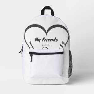 Ich liebe meine Freunde - Kuscheln Bedruckter Rucksack