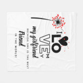 Ich Liebe meine Freundin als bester Freund Geschen Fleecedecke (Vorderseite (Horizontal))