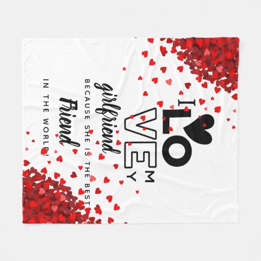 Ich Liebe meine Freundin als bester Freund Geschen Fleecedecke (Vorderseite (Horizontal))
