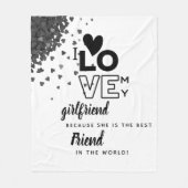 Ich Liebe meine Freundin als bester Freund Geschen Fleecedecke (Vorderseite)