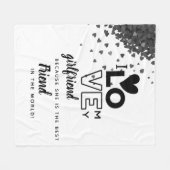 Ich Liebe meine Freundin als bester Freund Geschen Fleecedecke (Vorderseite (Horizontal))