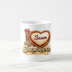 Ich liebe meine Freundin Benutzerdefiniert Kaffeetasse