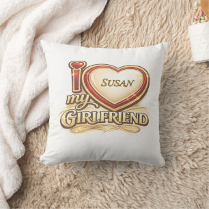 Ich liebe meine Freundin Benutzerdefiniert Kissen