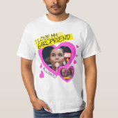 Ich Liebe meine Freundin benutzerdefinierten Foto  T-Shirt (Vorderseite)
